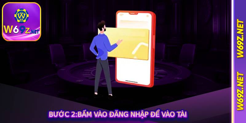 Bước 2:Bấm vào đăng nhập để vào tài